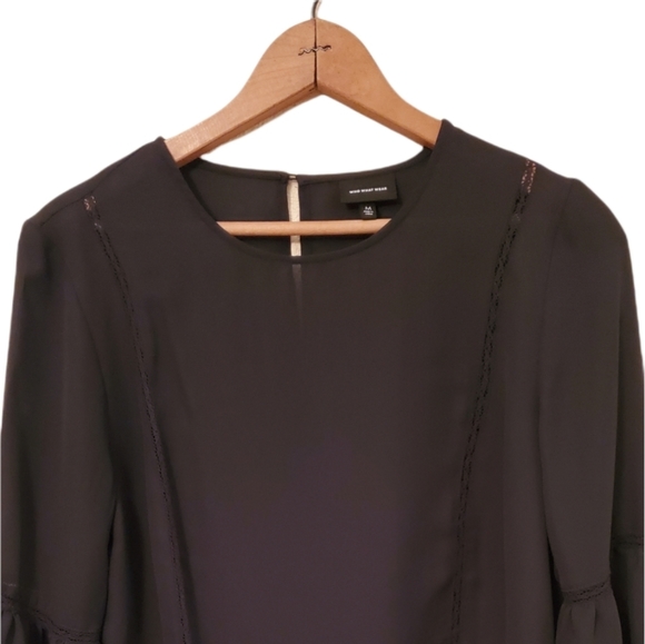 Who What Wear Bell Sleeve and Lace Blouse Size M - Picture 1 of 4